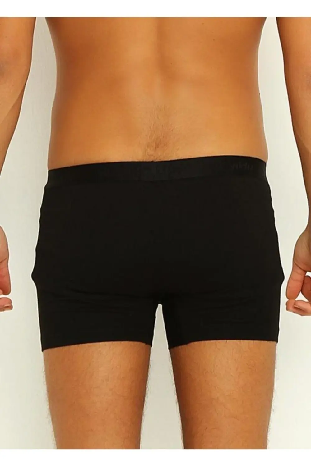 5'li Penye Siyah Pamuk Erkek Boxer 43