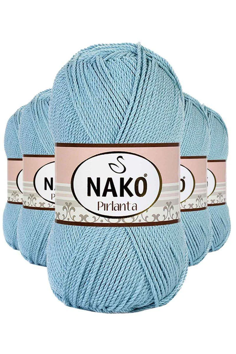 5'li Pırlanta Amigurumi El Örgü İpi Yünü Azur 10482 - Premium Mikro Akrilik Örgü İpi