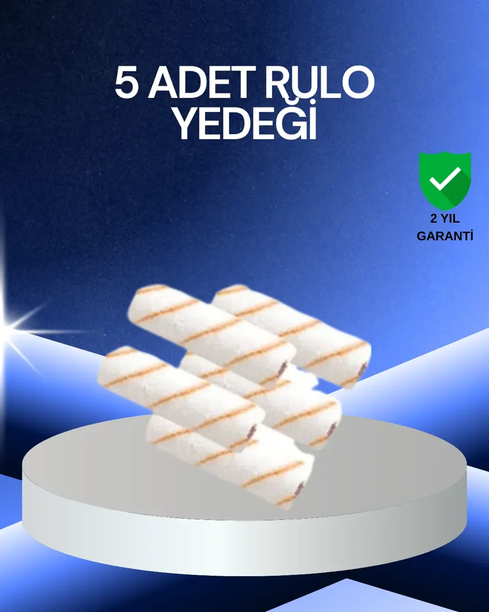 5’li Rulo Boya Seti Küçük Detay Çalışmaları İçin Uygun