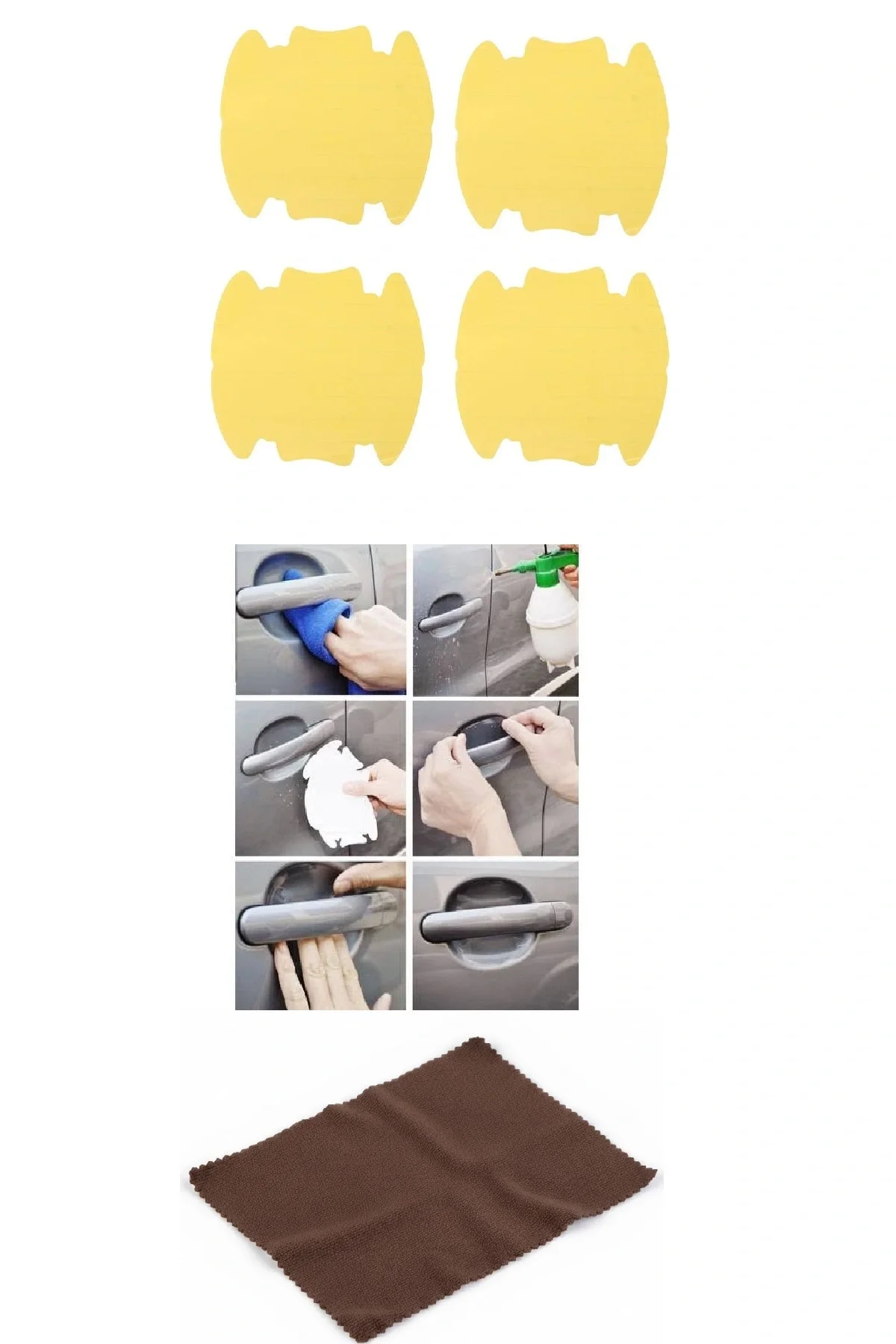 5li Set Araba Kapı Kolu Koruyucu Çizilme Önleyici Şeffaf Sticker 5li Set Araba Kapı Kolu Koruyucu Çizilme Önleyici Şeffaf Sticker