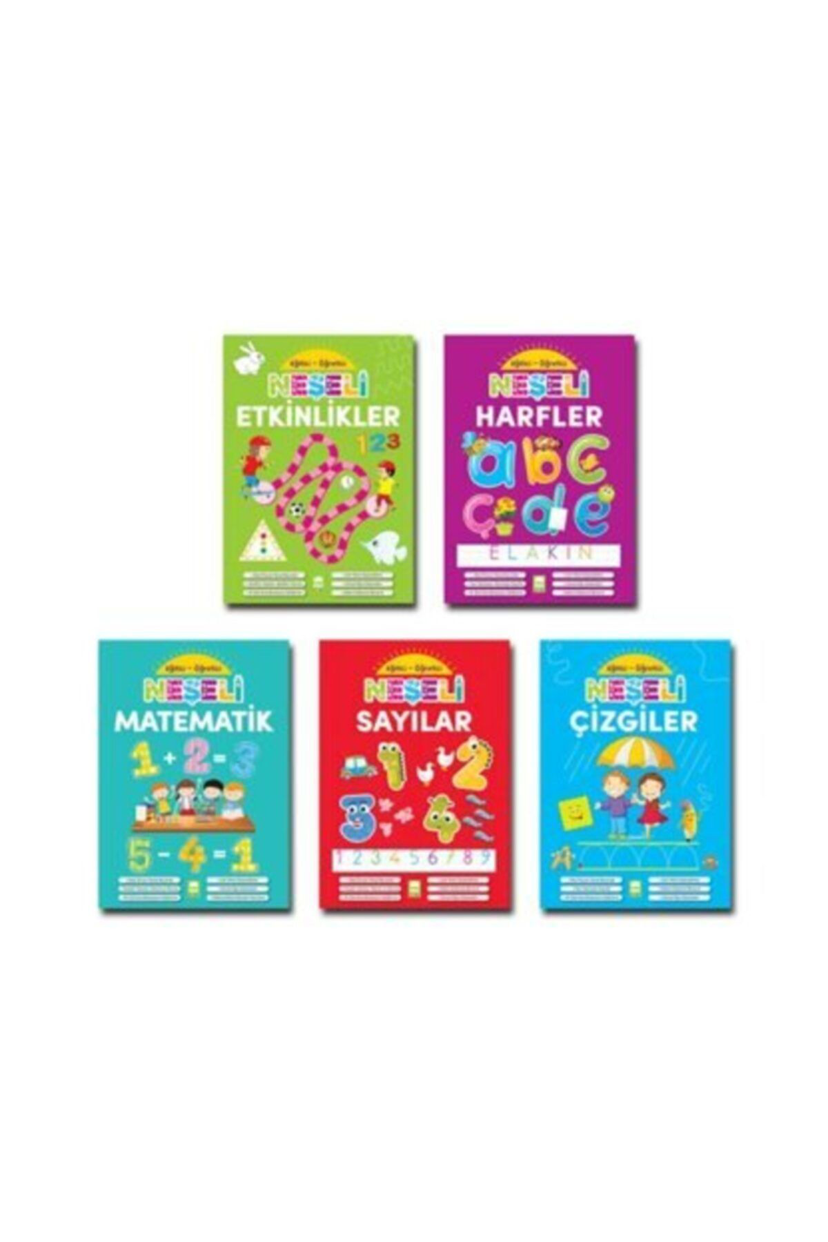 Beyaz Balina Yayınları 5'Li Set Okul Öncesi Neşeli Eğitici Öğretici Etkinlikler Matemati