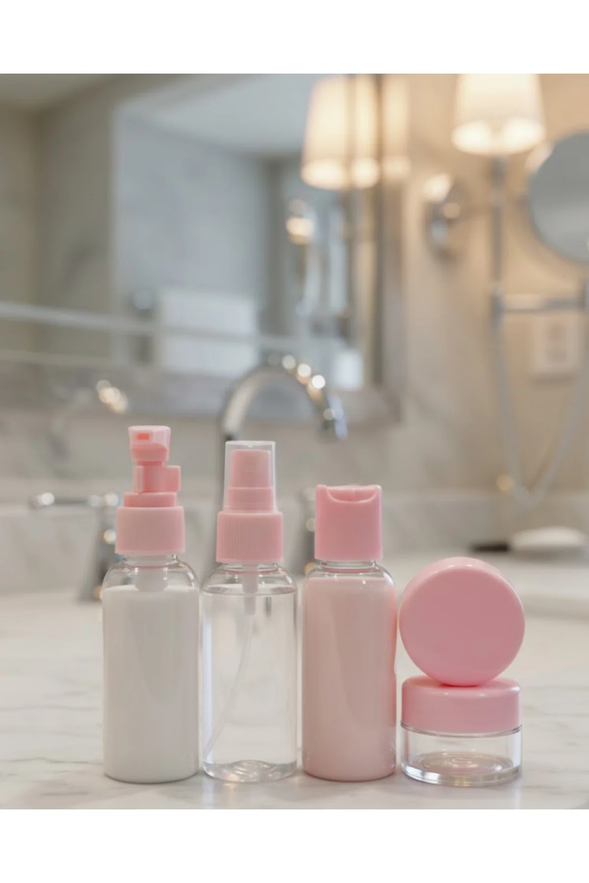 5Lİ SEYAHAT ŞİŞESİ PEMBE -
