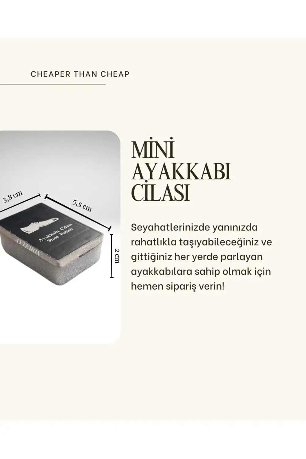 5'li Seyahat Tipi Mini Ayakkabı Cilası – Pratik, Taşınabilir Parl