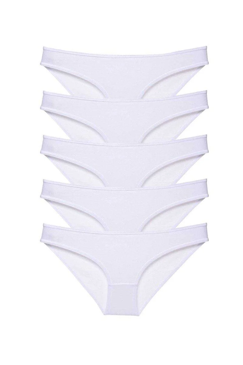 5li Süper Eko Set Likralı Kadın Slip Külot Beyaz - Pamuklu Rahat Külot Fiyatı, Yorumları ve Özellikleri