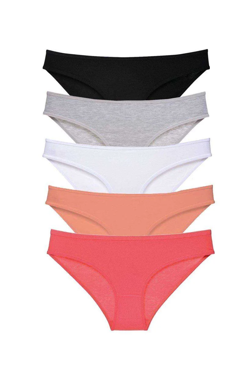 5'li Süper Eko Set Likralı Kadın Slip Külot - Pamuklu Günlük İç Çamaşırı (Siyah, Gri, Beyaz, Pudra, Fuşya) Fiyatı, Yorumları ve Özellikleri