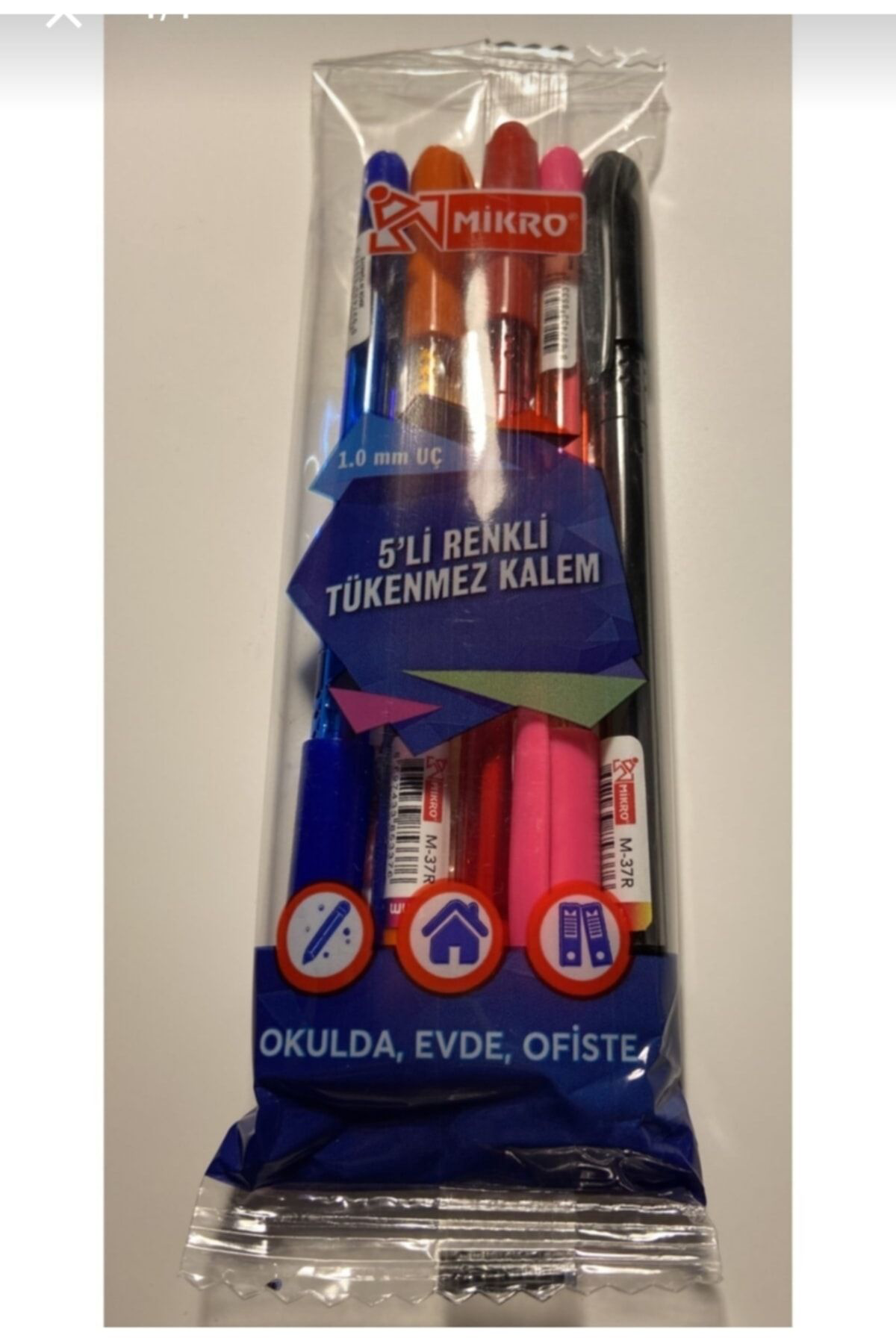 5'li Tükenmez Kalem 5 Adet Renkli Tükenmez Kalem