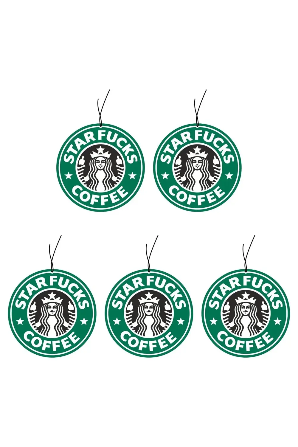 5lü Starfucks Coffe Tasarımlı Dekoratif Araba Oto Kokusu Ve Akses
