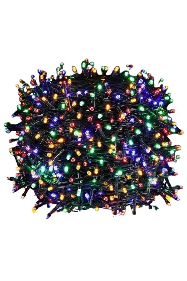 5M RGB Ledli Fişli Dekor Lambası - 50 Ampullü Yılbaşı Ağacı Işığı ve 8 Modu