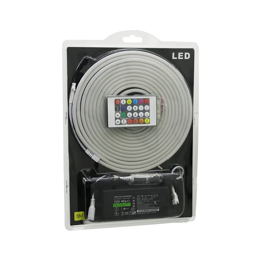 5MT KUMANDALI - ADAPTÖRLÜ NEON ŞERİT LED 12V (4741)