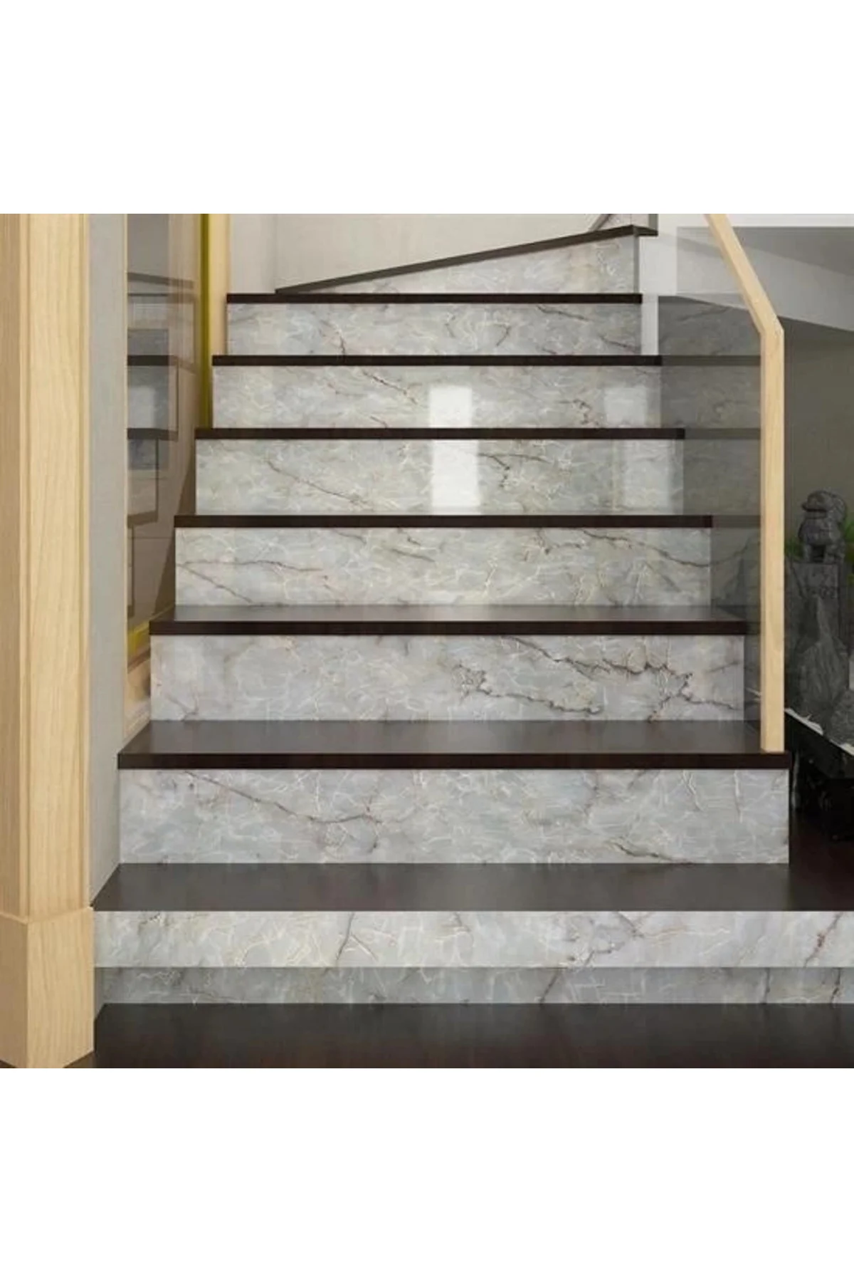 5mt X 60 Cm Mermer Desenli Masa Tezgah Mutfak Su Geçirmez Yapışka