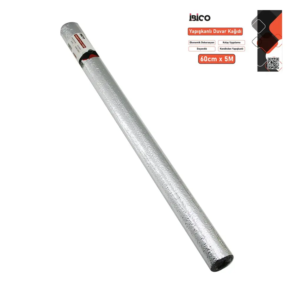5MT X 60CM ALÜMİNYUM GÜMÜŞ TEZGAH ÜSTÜ FOLYO STİCKER - DUVAR KAĞI