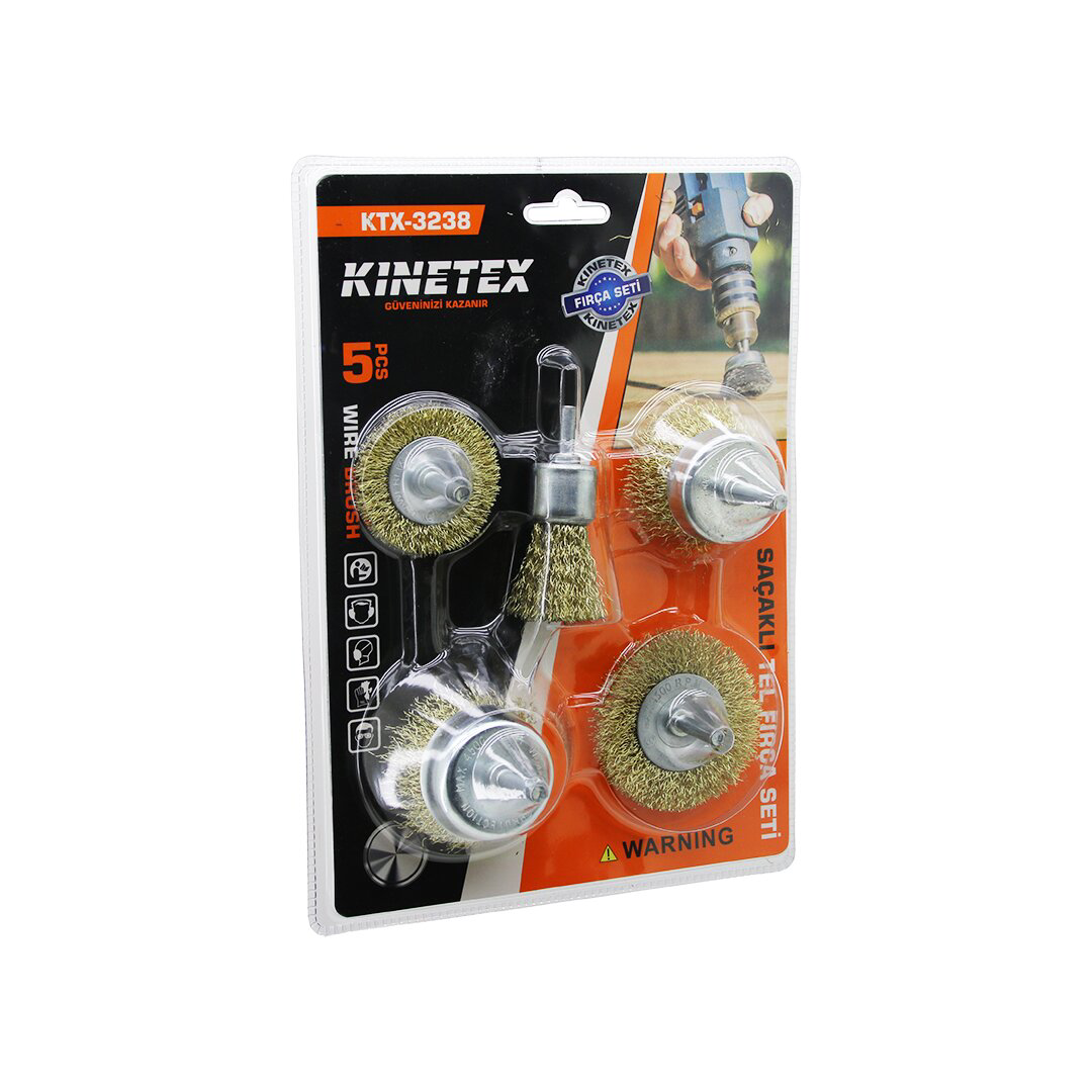 5PCS SAÇAKLI ÇELİK TEL - ÇANAK FIRÇA SETİ KTX-3238 (4741)