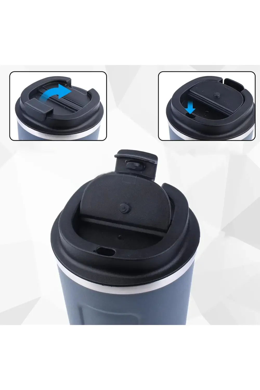 5untra Paslanmaz Çelik 380 ml Vakumlu Kapakli Termos Kupa