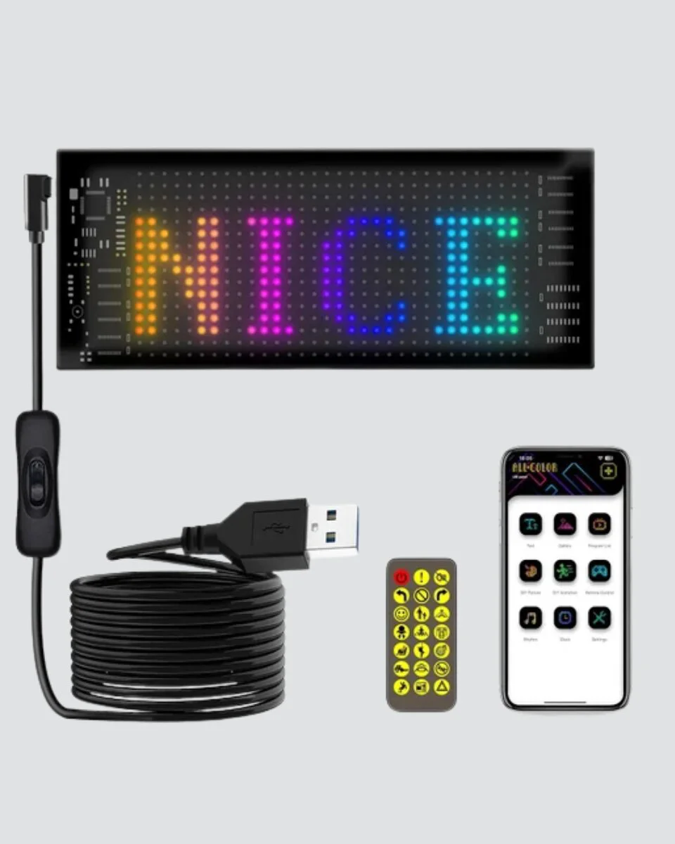 5V USB Akıllı Piksel LED Panel - Mobil Uygulama Kontrollü Renkli Işık Efekti