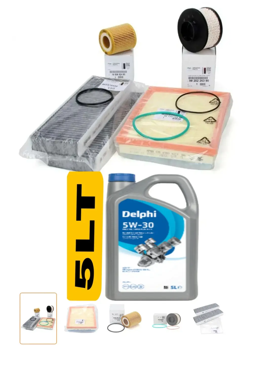 5W-30 5LT Peugeot 2008 1.6 Bluehdi 75Hp 55Kw 2015-2019 BHW (DV6FE