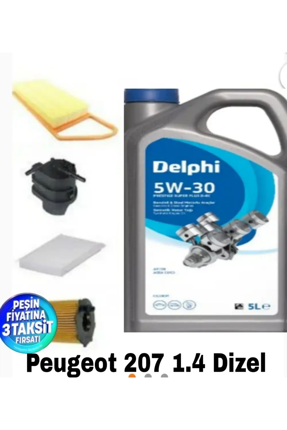 5w-30 Partiküllü Motor Yağı 5 Lt Citroen C5 1.6 Dizel Yağ Bakım S