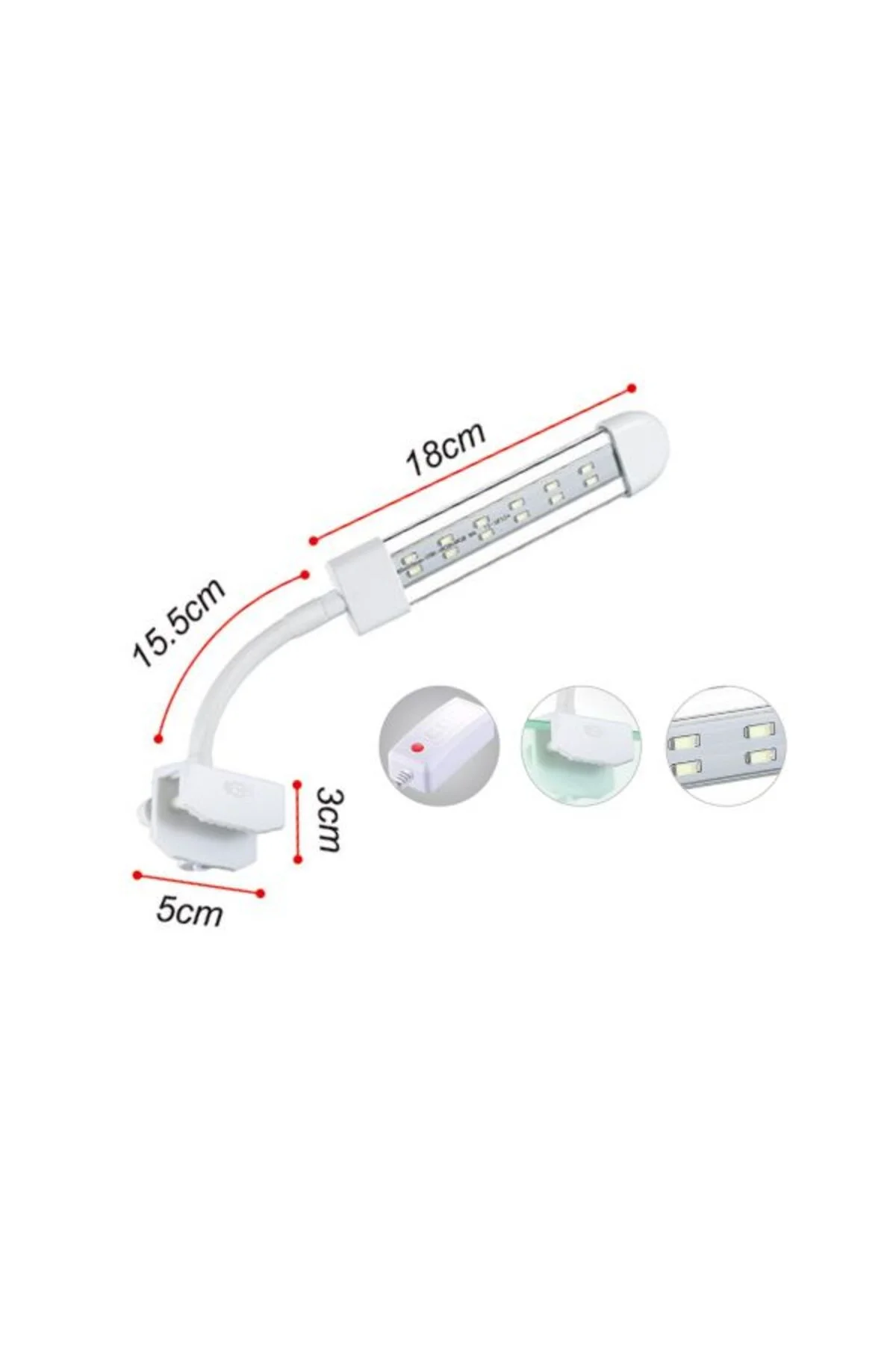 5W Kristal Led Akvaryum Aydınlatma 130 Mm 5W Kristal Led Akvaryum Aydınlatma 130 Mm