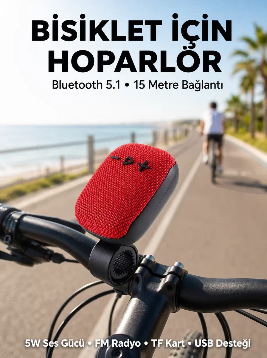 5W Taşınabilir Bluetooth Hoparlör Suya Dayanıklı Kumaş Kaplama