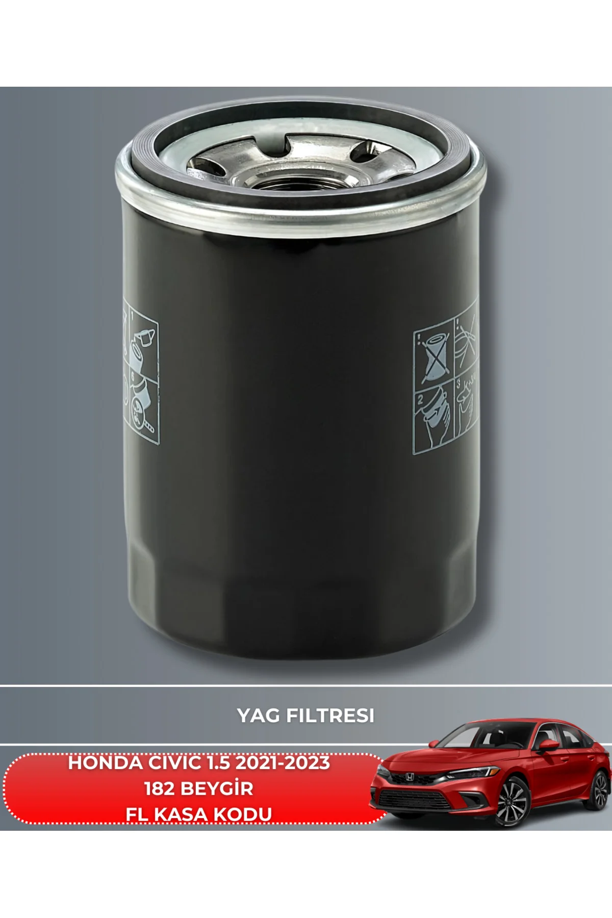 5W30 5LT 2025 ÜRETİM+HONDA CIVIC 1.5 VTEC 2021-2022-2023 182 HAVA