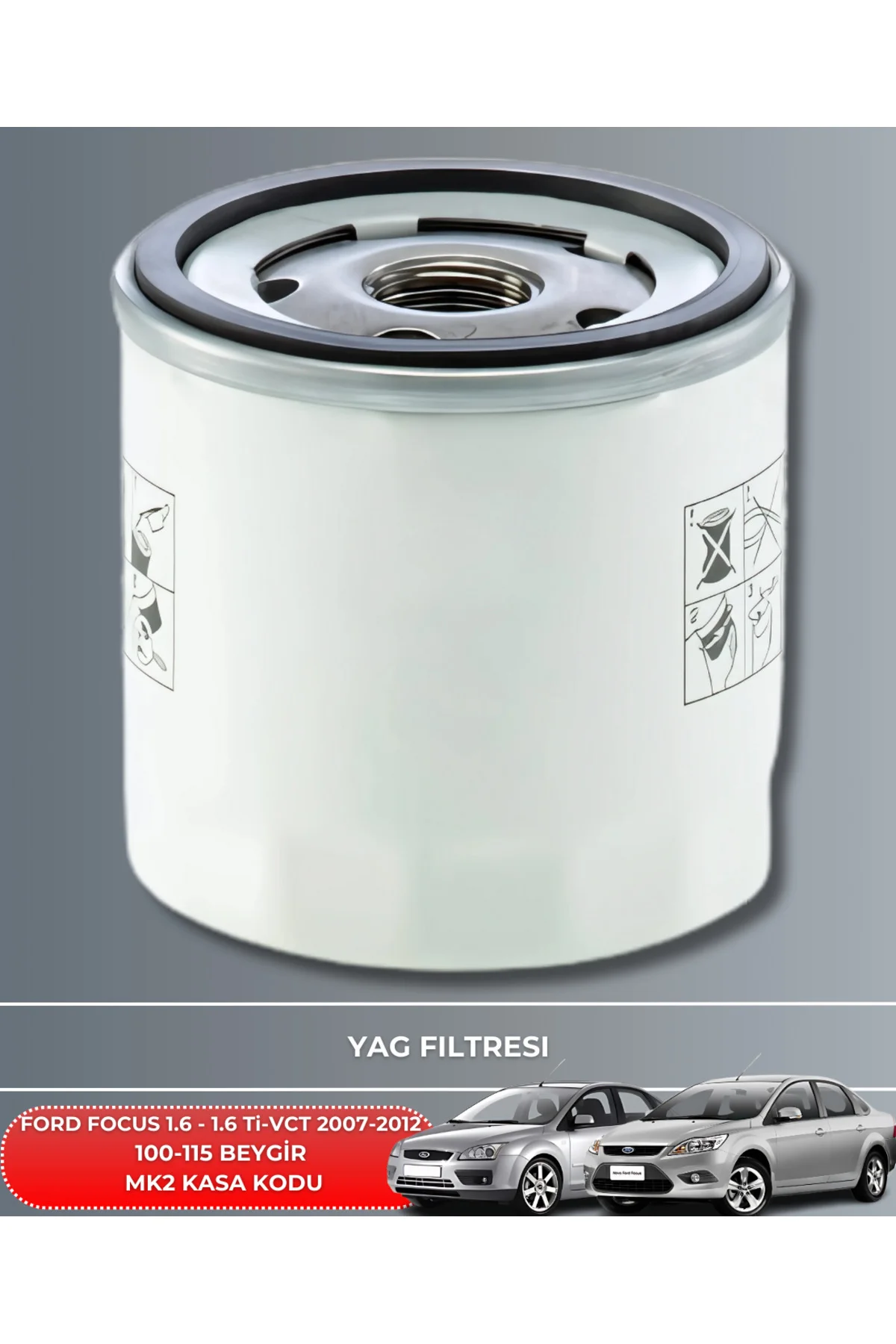 5W30 5LT 2025 Üretim+Ford Focus 1.6 - 1.6 Ti-vct 2007-2012 100-11