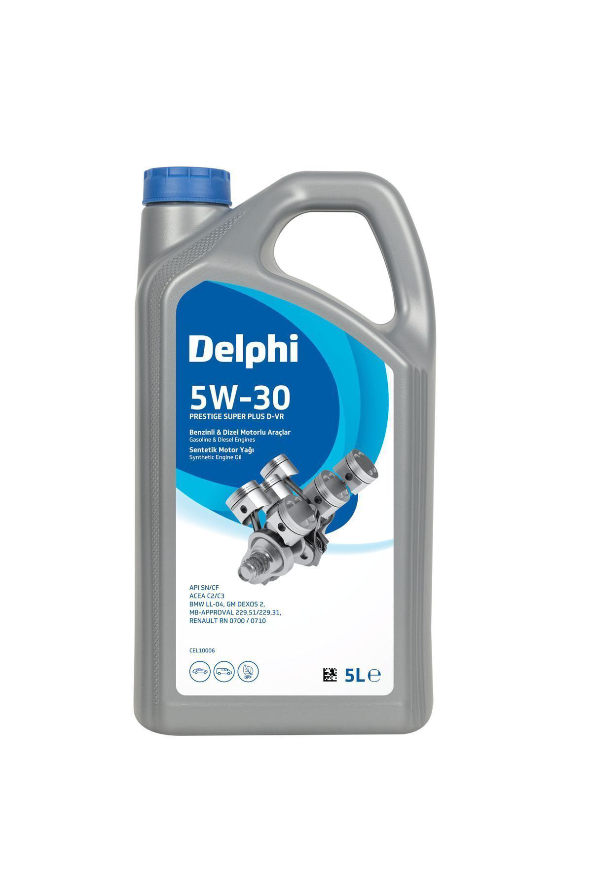 Delphi 5W30 5Lt Dpf Li 2025 Üretim -Citroen C5 Euro5 1.6 Dizel 2003-2010
