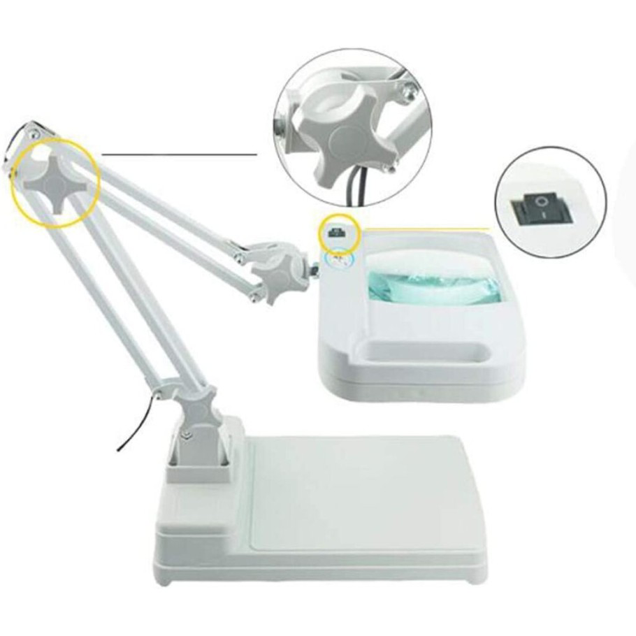 5X 10X Büyüteç - Led Işıklı Süper Parlak Enerji Tasarruflu  Masa