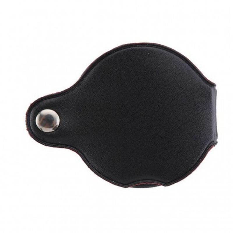 5X-50Mm-Mini Büyüteç Cepte Taşınan Optik Lens Katlanabilir Deri K