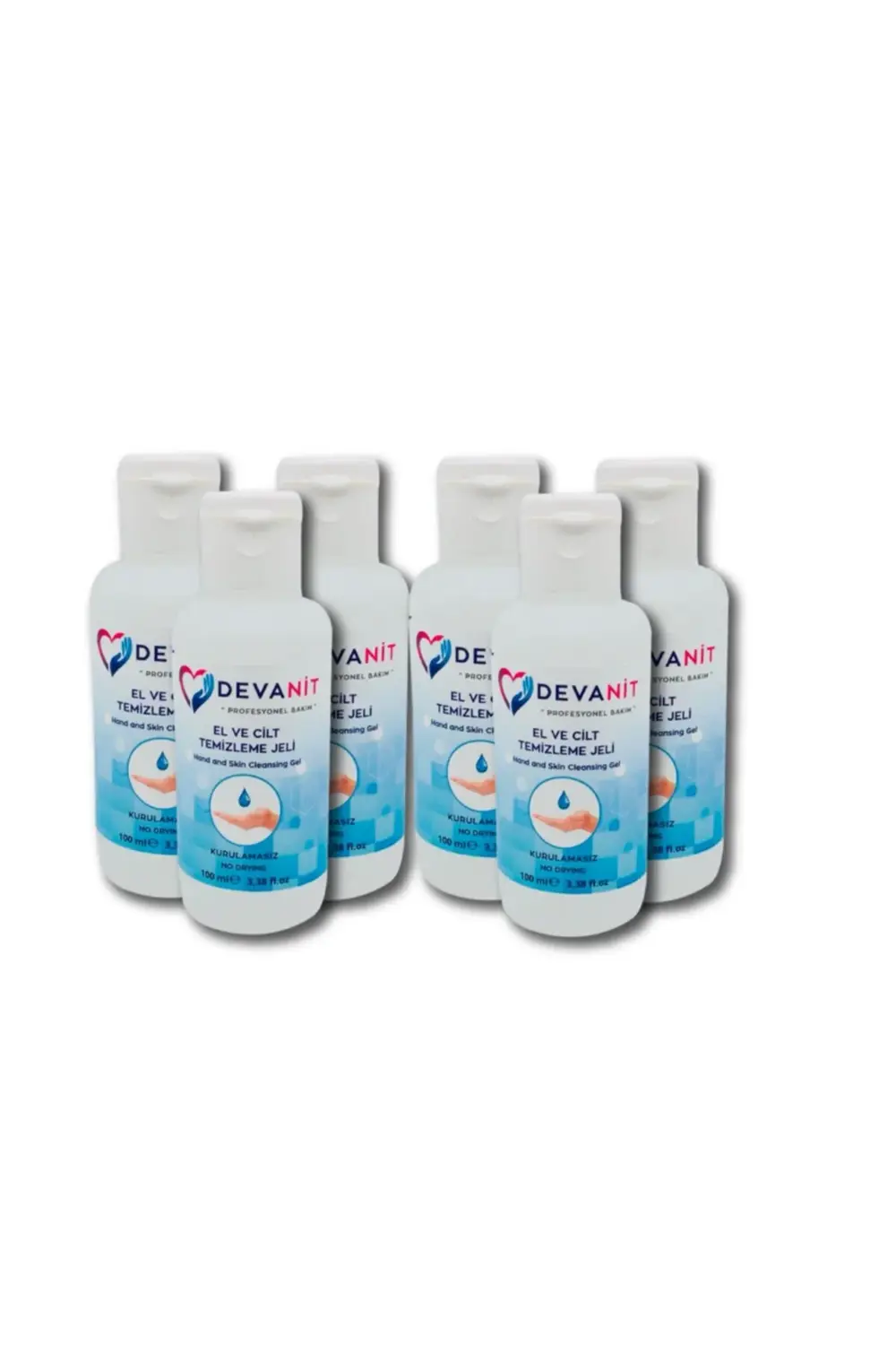 6 Adet 100 ml Jel Devanit Dezenfektan - El Temizleme Jeli