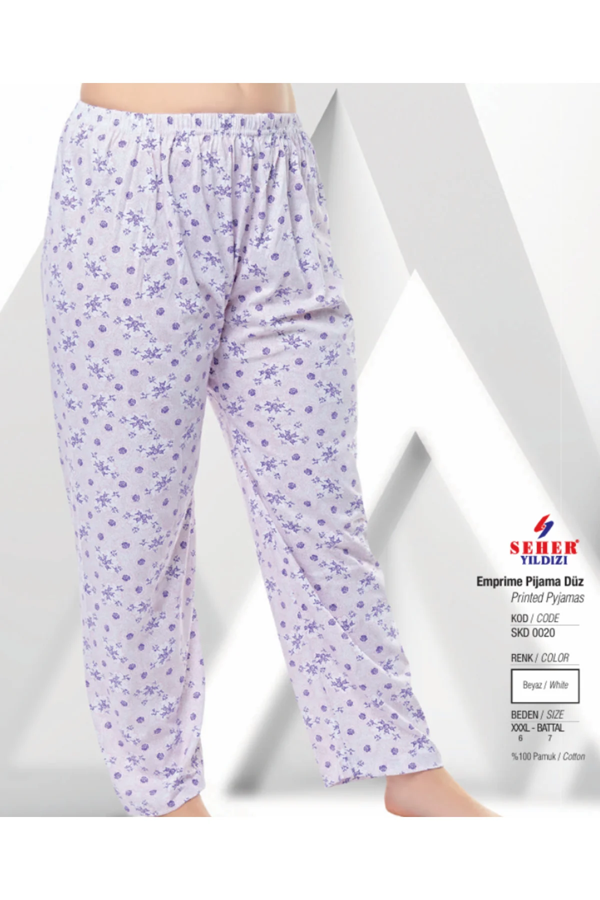 (6 ADET) %100 PAMUK ANNE EKONOMİK PAKET RENKLİ PİJAMA ALTI, PAÇAL