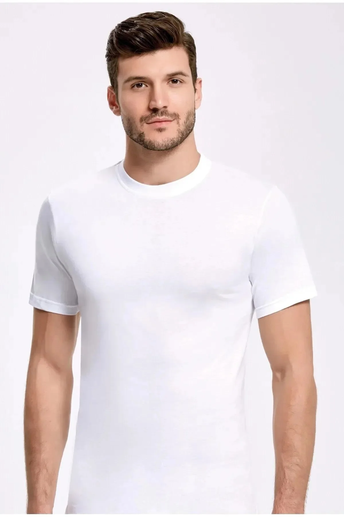 6 Adet %100 Pamuk Erkek Sıfır Yaka Fanila Atlet