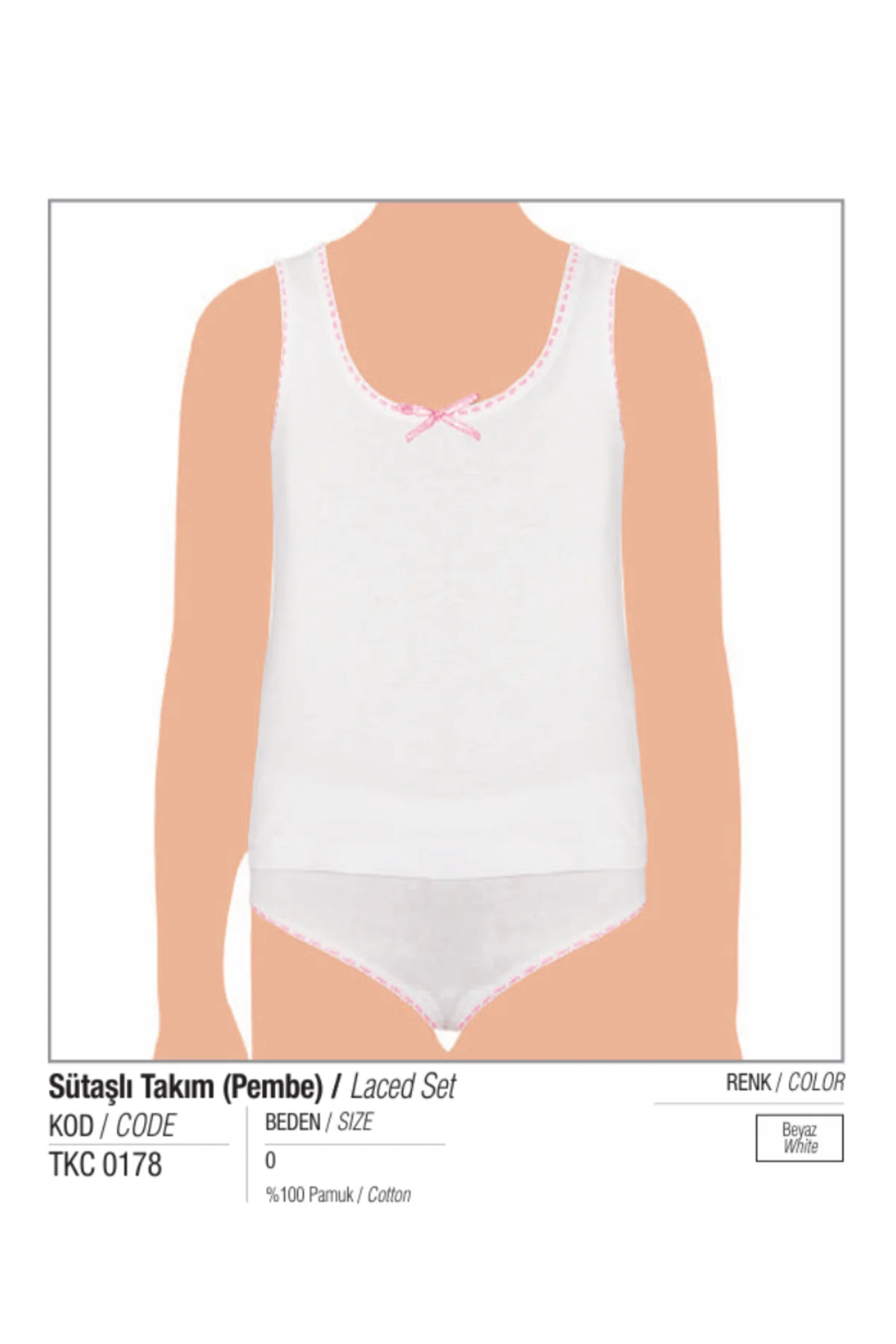 (6 ADET) %100 PAMUK TUTKU KIZ ÇOCUK TAKIM EKO PAKET