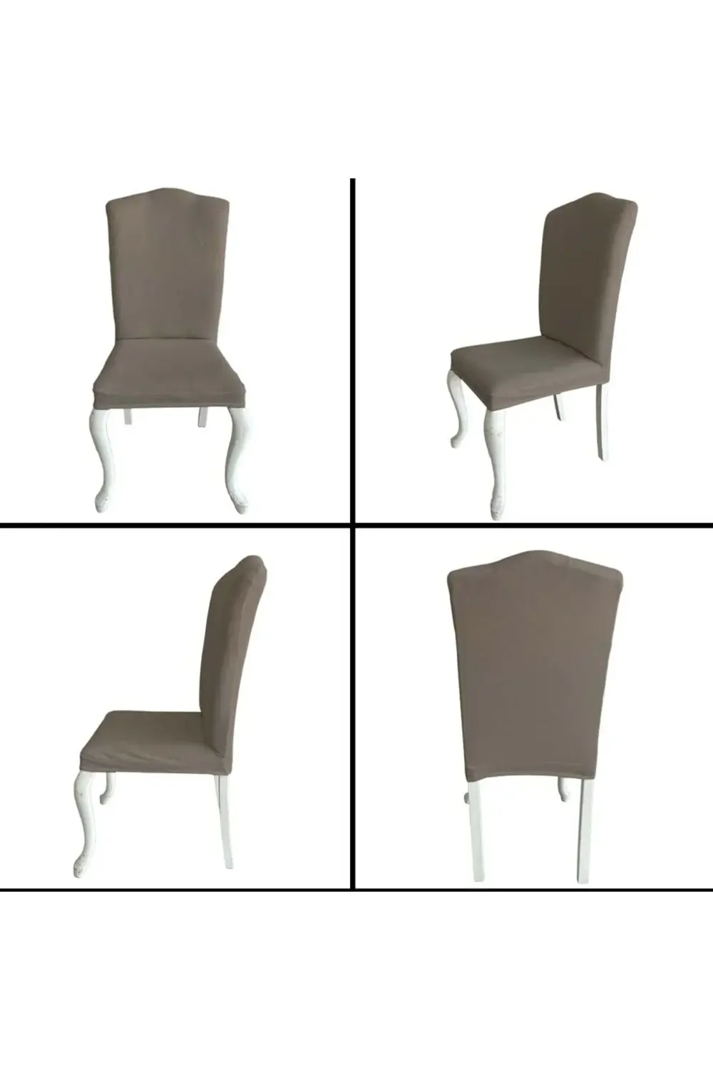 6 Adet %100 Pamuklu Fransız Kumaş Avangarde Model Sandalye Kılıfı