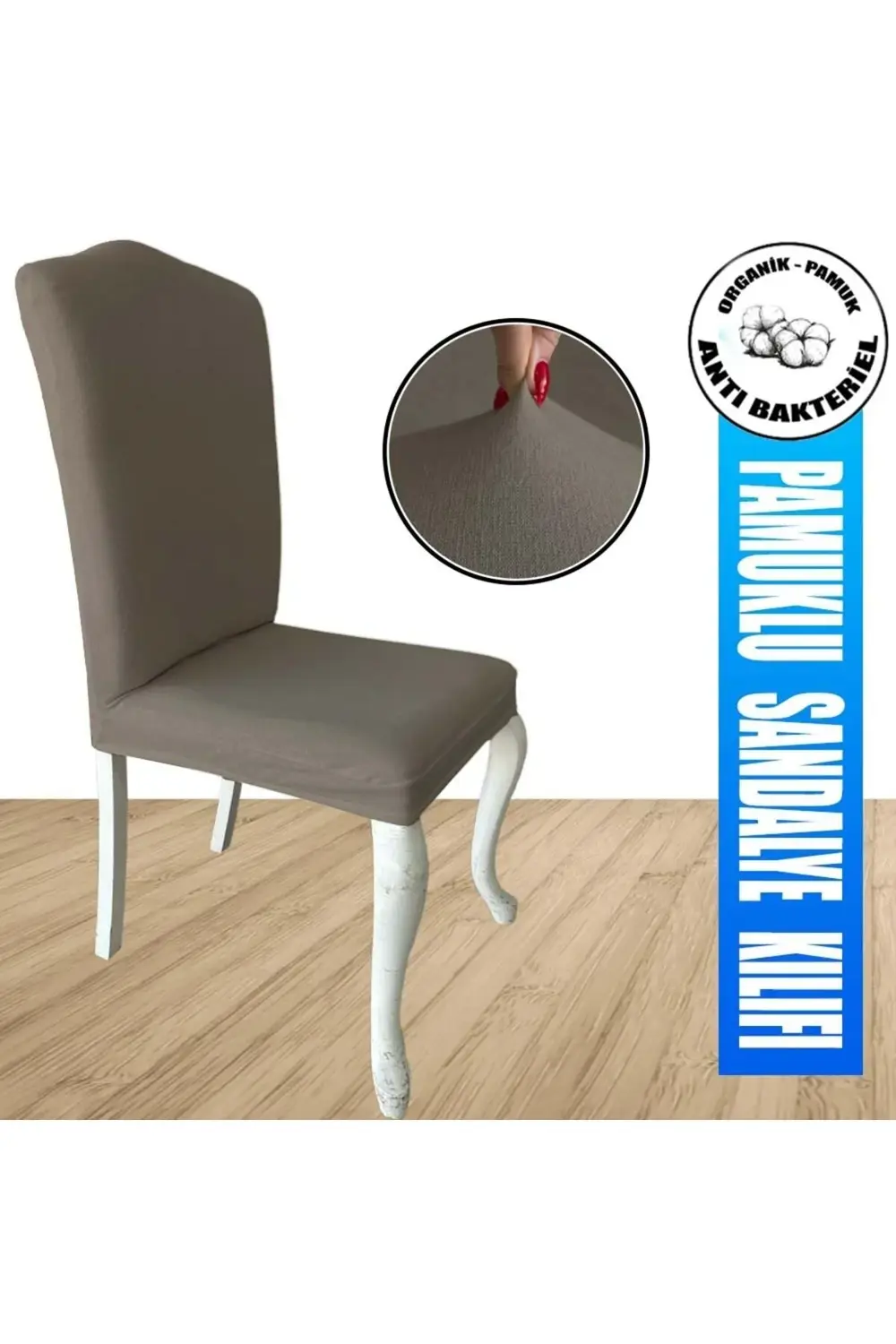 6 Adet %100 Pamuklu Fransız Kumaş Avangarde Model Sandalye Kılıfı