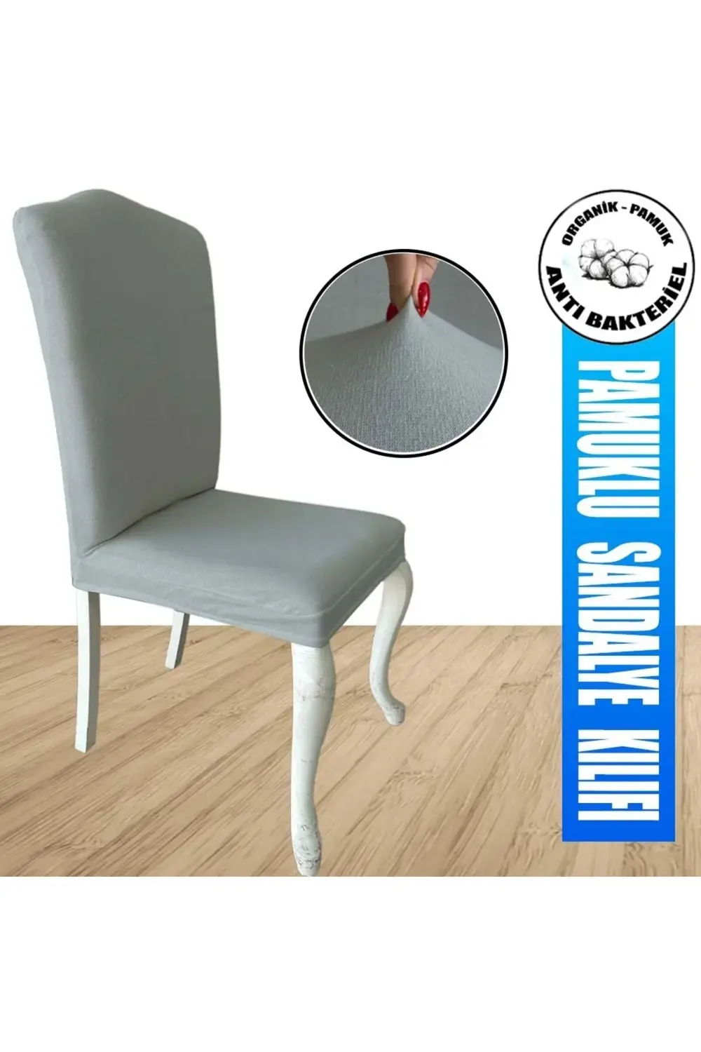 6 Adet %100 Pamuklu Fransız Kumaş Avangarde Model Sandalye Kılıfı