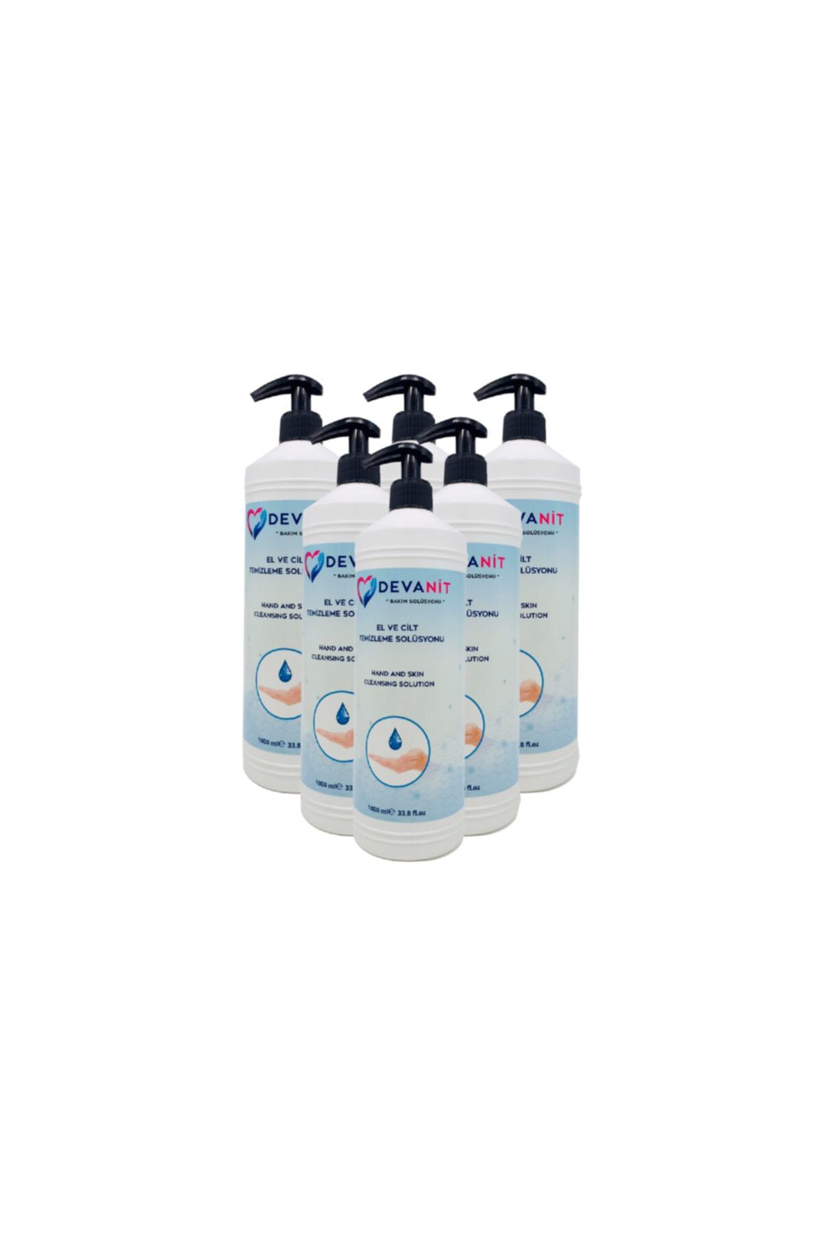 Aşk-I Sermest 6 Adet. 1000 Ml Solüsyon. Devanit Dezenfektan-El Temizleme Jeli