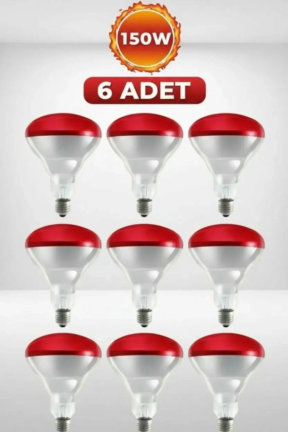 (6 Adet) 150w Kızılötesi Isıtıcılı Hayvan Isıtma Ve Kuluçka Lamba (6 Adet) 150w Kızılötesi Isıtıcılı Hayvan Isıtma Ve Kuluçka Lamba