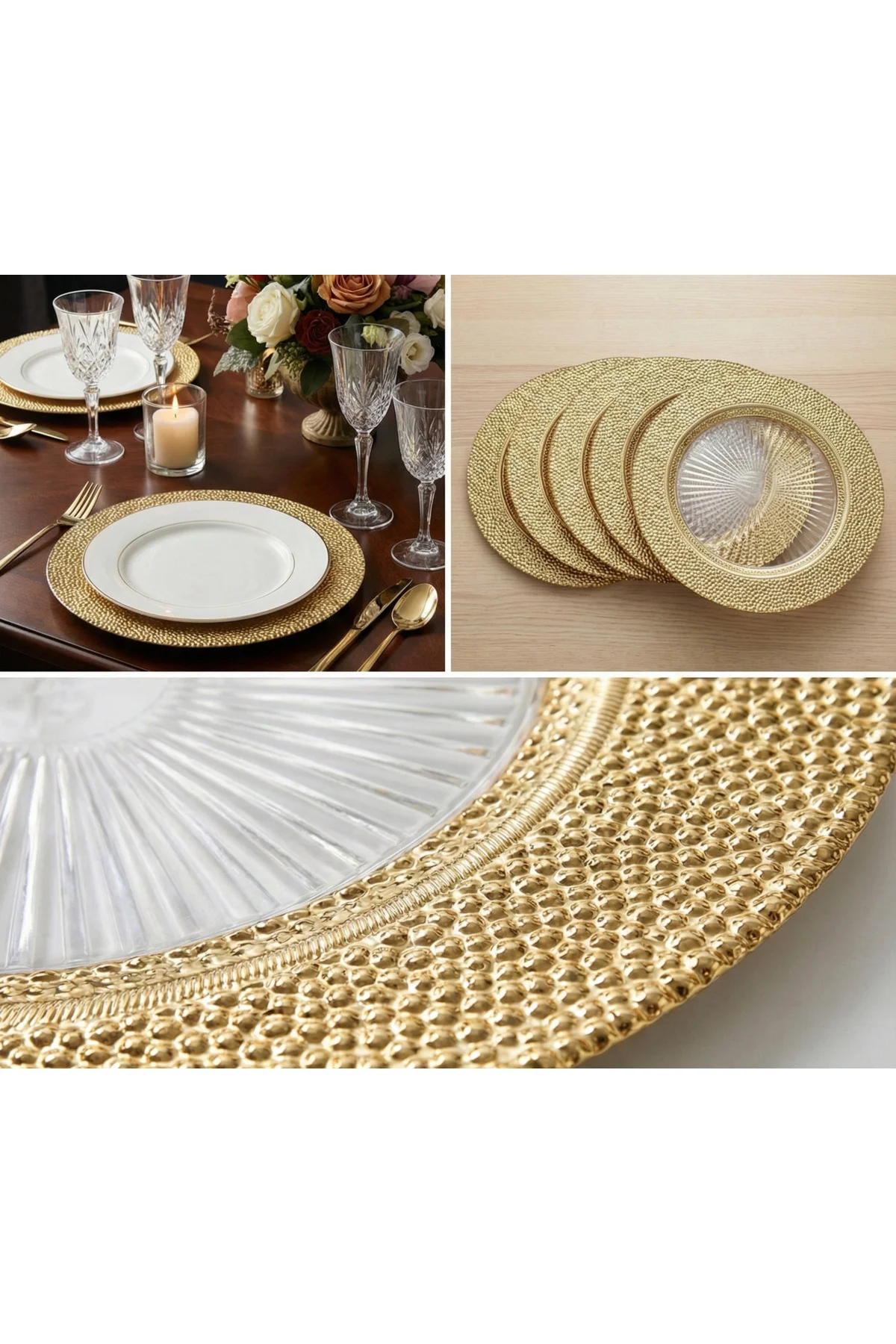 6 Adet 30 Cm Gold Lüks Supla Seti, Polikarbon Kırılmaz Amerikan Servis, Şık Sofra Sunum Altlığı - Oda Kokulu 6 Adet 30 Cm Gold Lüks Supla Seti, Polikarbon Kırılmaz Amerikan Servis, Şık Sofra Sunum Altlığı - Oda Kokulu