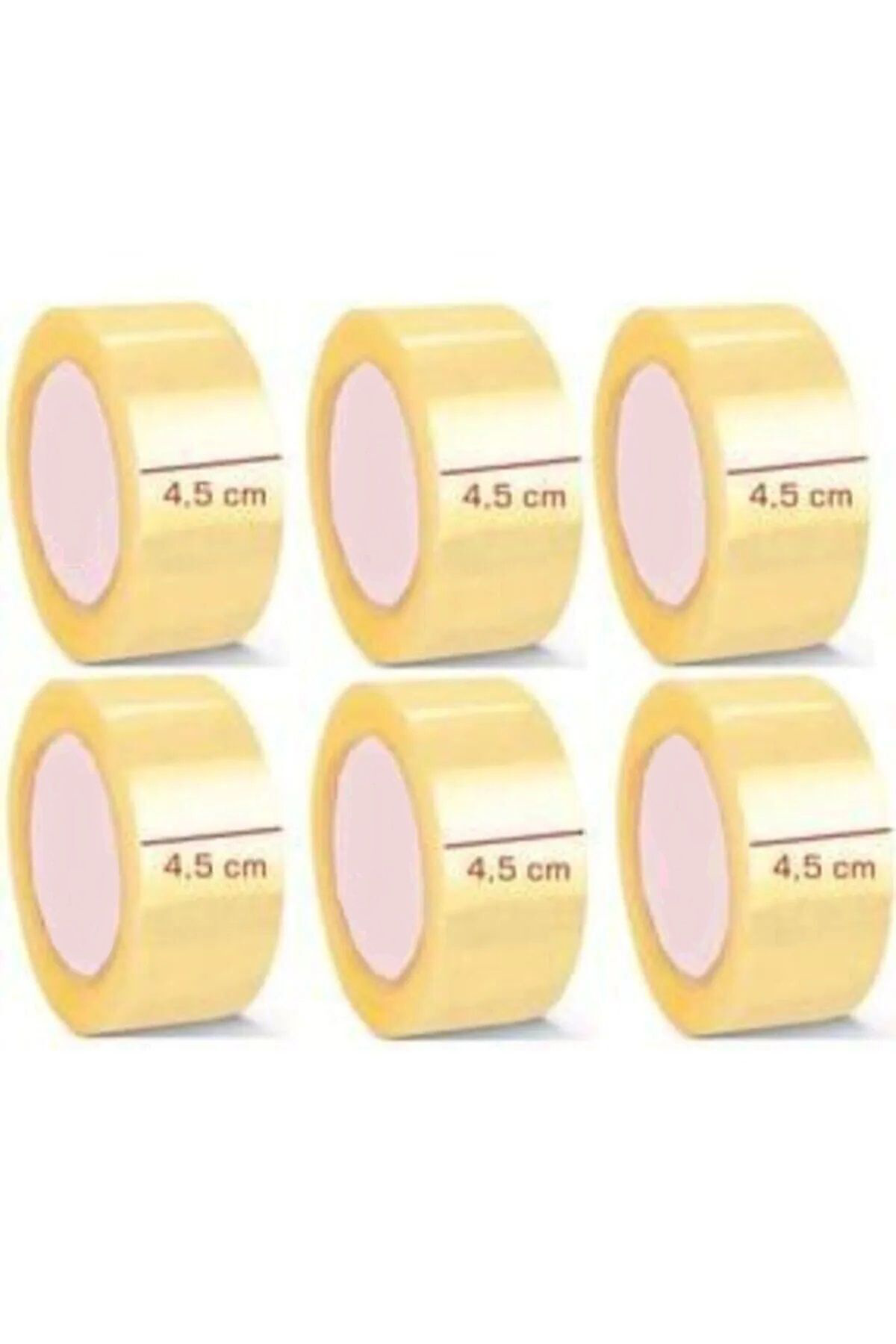 6 Adet 45x50 Metre Akrilik Koli Bandı Kopmayan Koli Bandı Güçlü K
