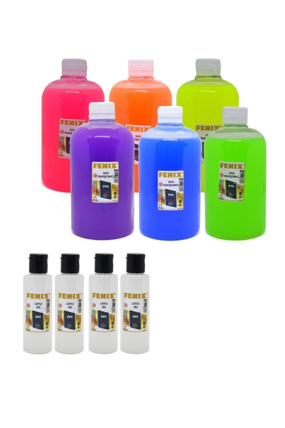 Fenix 6 Adet 500Ml Slime Jeli+4 Tüp Sıvı Boraks