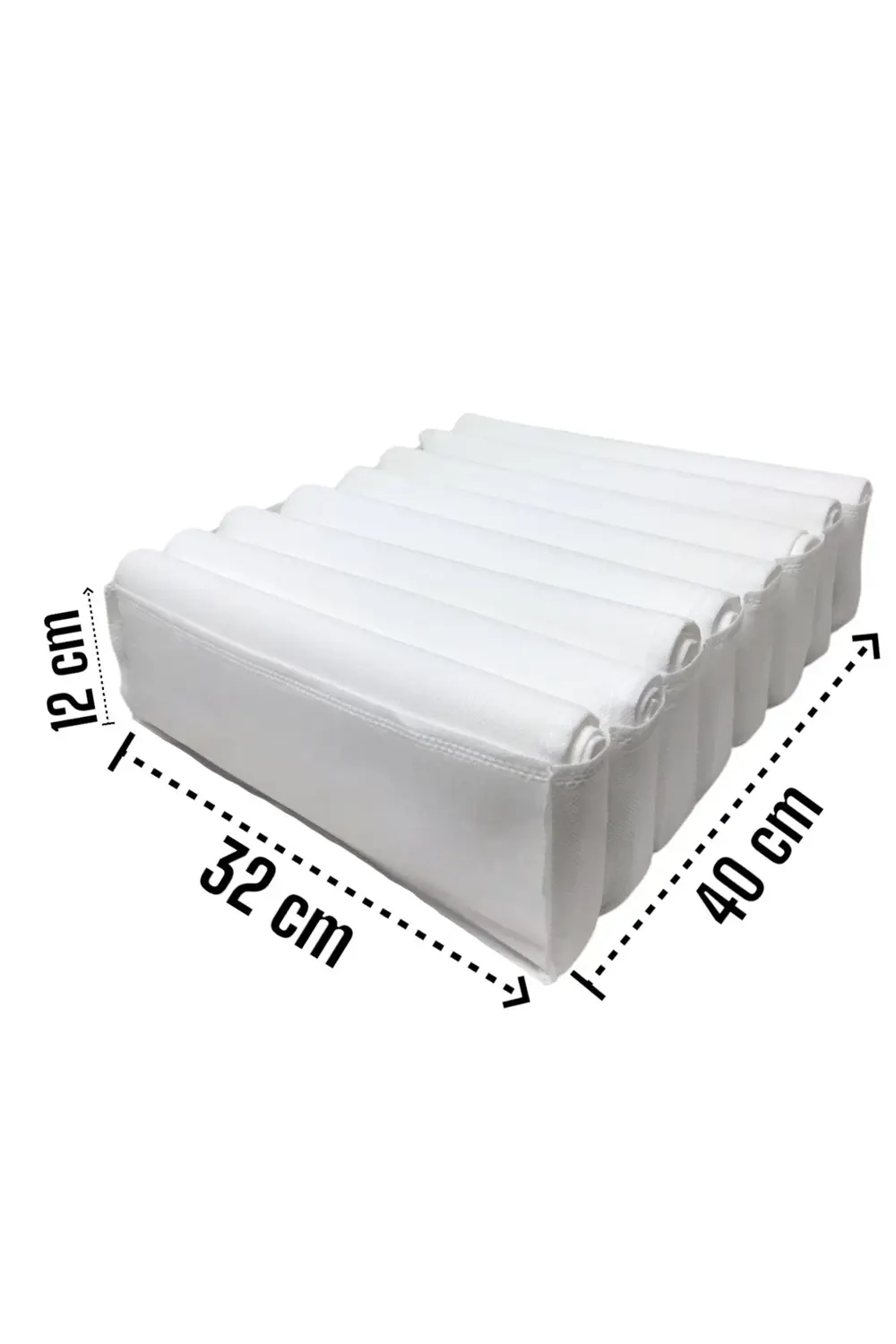 6 Adet Beyaz Akordiyon Tipi Large 8 Gözlü Çekmece İçi Düzenleyici