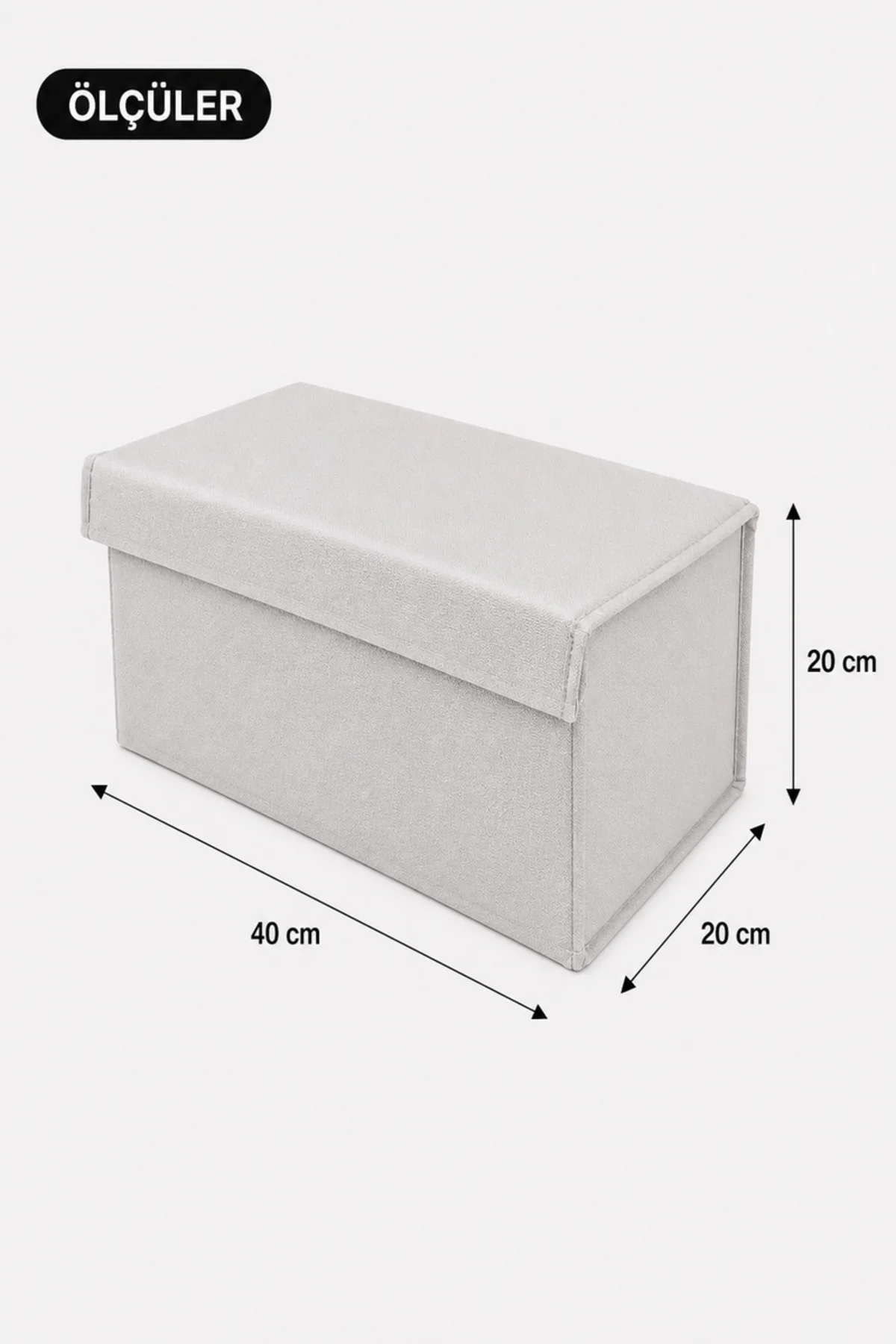 6 Adet Beyaz Kapaklı Dolap İçi Düzenleyici, Katlanabilir Kıyafet Saklama Kutusu, Raf Düzenleyici Organizer Large 40x20x20cm 6 Adet Beyaz Kapaklı Dolap İçi Düzenleyici, Katlanabilir Kıyafet Saklama Kutusu, Raf Düzenleyici Organizer Large 40x20x20cm