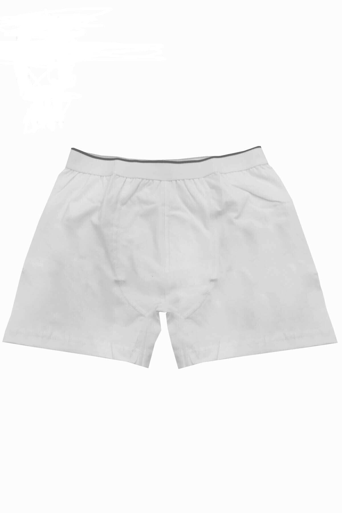 Sedef 6 Adet Beyaz Renk Likralı Boxer