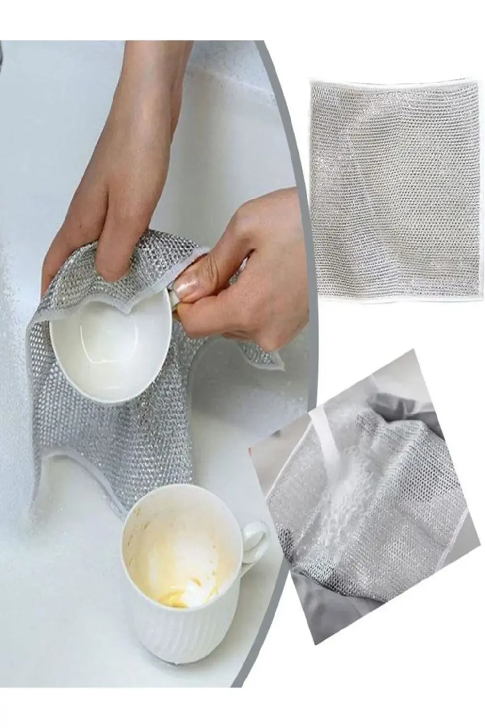 6 Adet Çok Amaçlı Tel Bulaşık Yıkama Bezi Yeni Çok Fonksiyonlu Çi