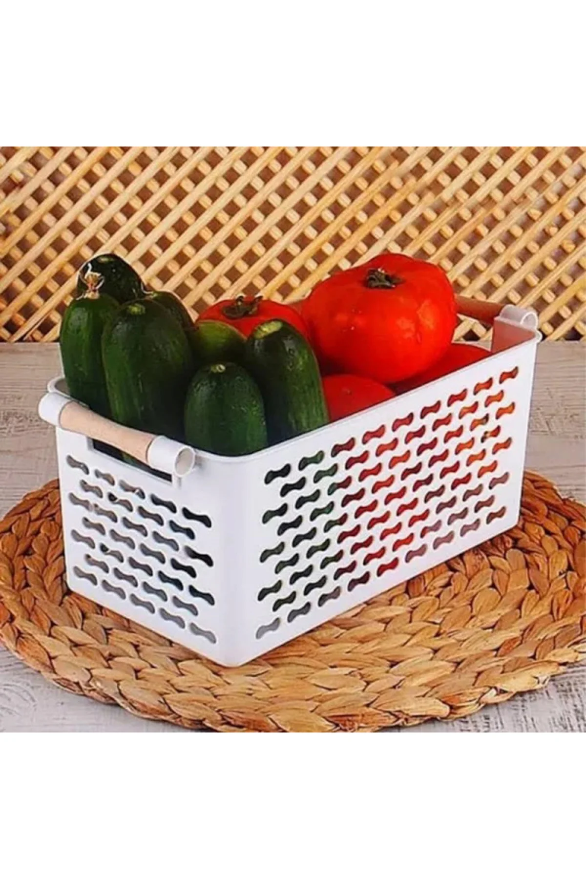 6 Adet Çok Amaçlı Tutacaklı Organizer Sepet - Dolap Içi Ve Buzdol