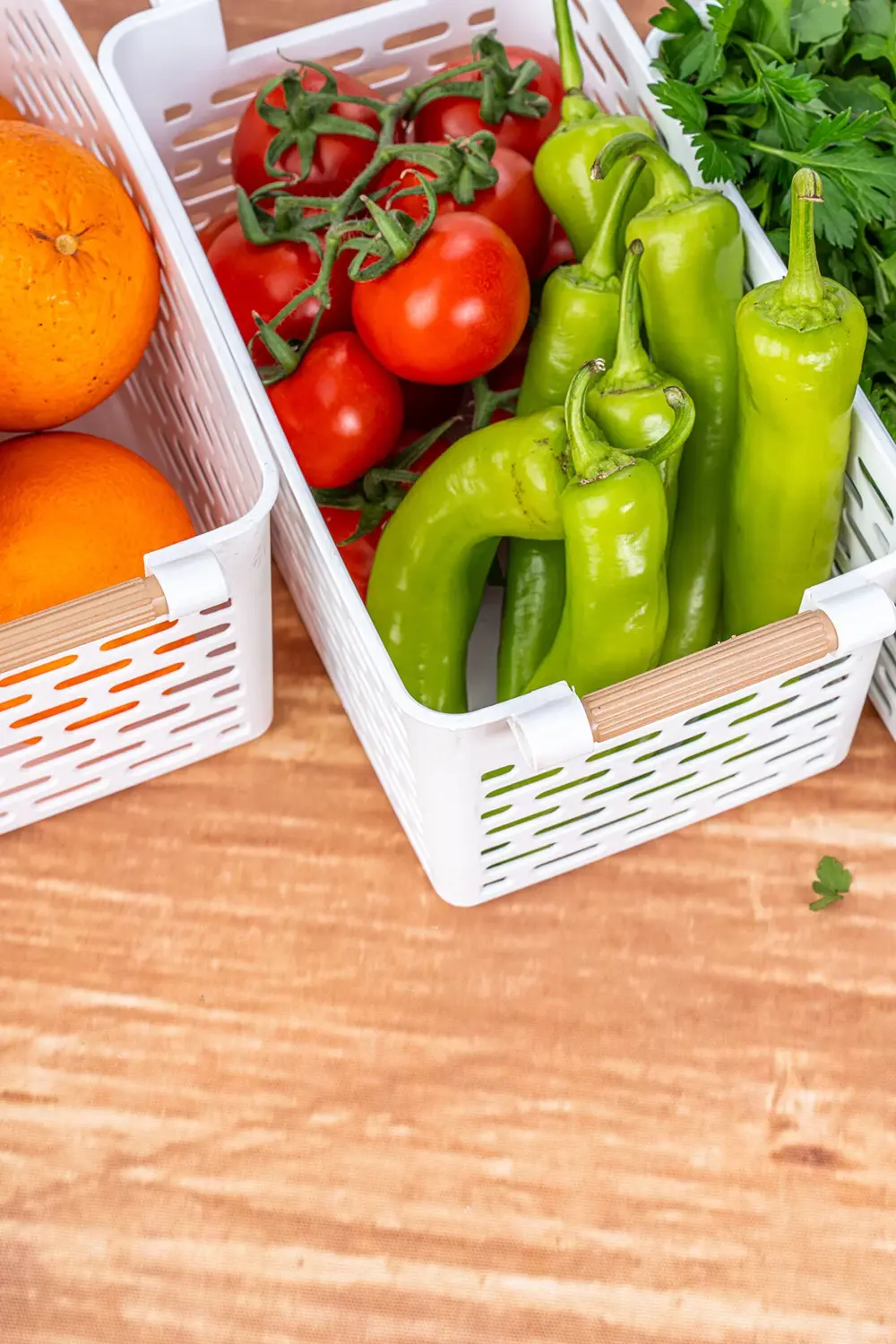 6 Adet Çok Amaçlı Tutacaklı Organizer Sepet - Dolap Içi Ve Buzdol