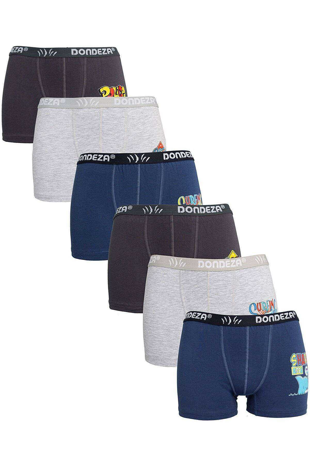 Just Cheap Store 6 Adet Düz Baskili Erkek Çocuk Boxer 506