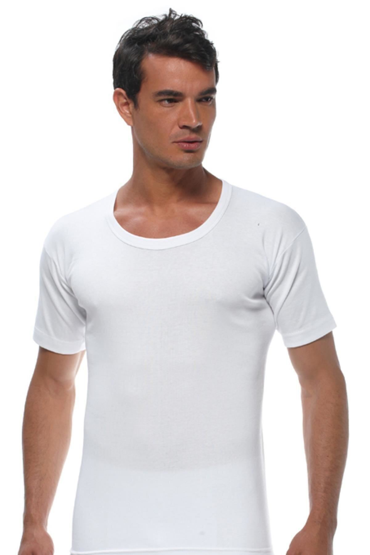 6 Adet Erkek Büyük Beden Ribana Bisiklet Yaka Fanila Atlet