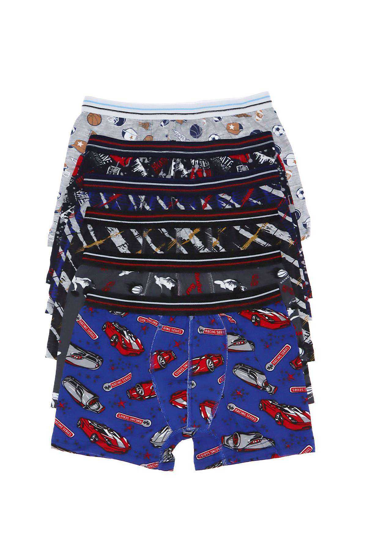Just Cheap Store 6 Adet Erkek Çocuk Desenli Boxer 505