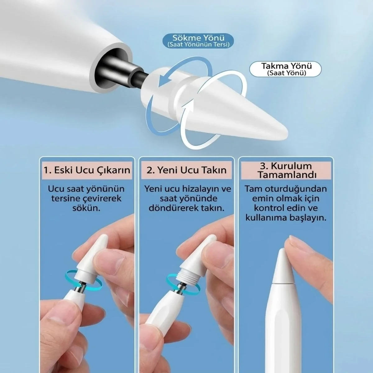 6 Adet Farklı Uçlı Universal Dokunmatik Kalem Ucu – Tablet Ve Telefon Uyumlu Stylus Pen Yedek Başlıkları Bx40 Fiyatı, Yorumları ve Özellikleri