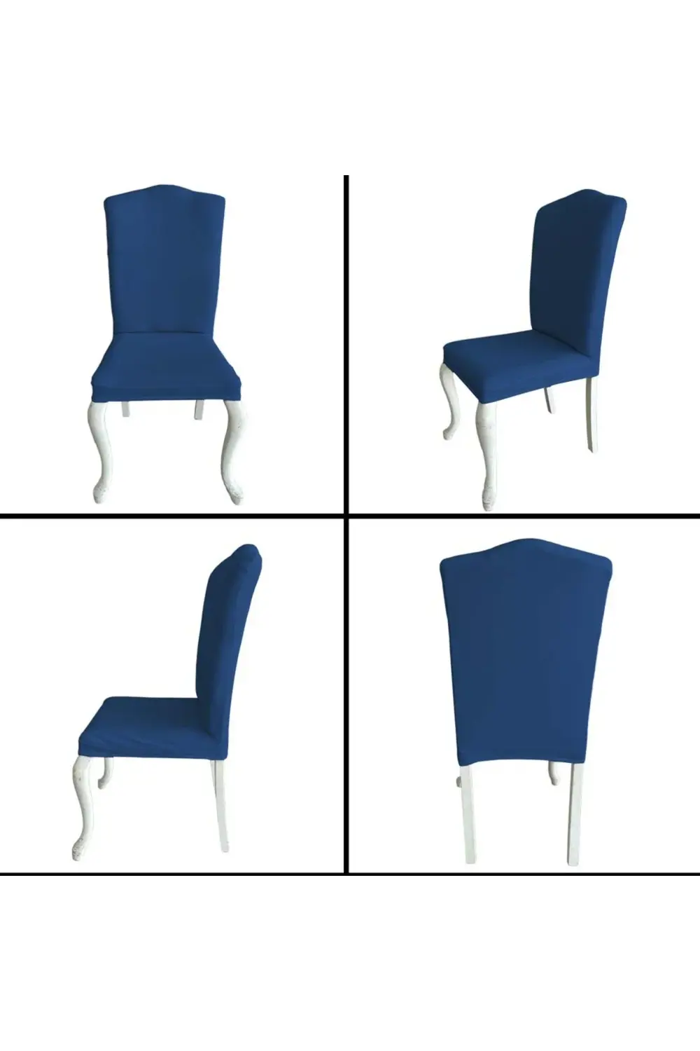 6 Adet Fransız Pamuklu Kumaş Avangarde Tipi Sandalye Kılıfı & San